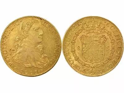 Chile  Ferdinand VII - 8 Gold Escudos - 1811 Mo Mexico JJ