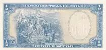 Chile 1/2 Escudo - Bernardo O\'Higgins - ND (1962) - Serial D.28 - P.134