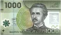 Chile 1000 Pesos I. Carrera Pinto -  2018 Polymer - UNC - P.161h