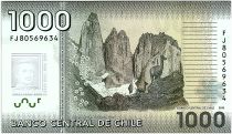 Chile 1000 Pesos I. Carrera Pinto -  2018 Polymer - UNC - P.161h