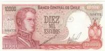 Chile 10000 Escudos - O\'Higgins - Rancagua\'s battle - 1967 - Serial A24