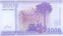 Chili 2000 Pesos Manuel Rodriguez - Réserve de Nalcas - 2013 (2016) Série CH Polymer