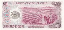 Chili 500 Escudos 1971 - Travailleur, nationalisation mines de cuivre - Série A14