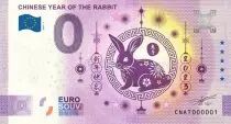 China 0 Euro Souvenir 2023 - Ann&eacute;e du lapin