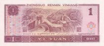 China 1 Yuan - Women - Grande muraille - 1996 - Serial S0 - P.884c