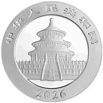 China 10 Yuan - Panda - 2026 - Argent