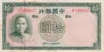 China 10 Yuan - SYS - 1937 - Serial AF - P.81