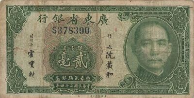 China 20 Cents - Kwangtung - 1935 - P.S2437