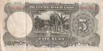 China 5 Yuan, Port. SYS - Gateway and Temple - China - 1936