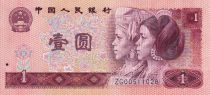Chine 1 Yuan - Femmes - Grande muraille - 1980 - Série ZG - P.884a