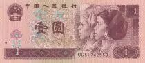 Chine 1 Yuan - Femmes - Grande muraille - 1996 - S&eacute;rie vari&eacute;es - P.884c