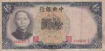 Chine 10 Yuan - Sun Yat -Sen - 1936 -  Série X - TB - P.214a