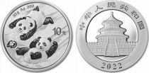 Chine 10 Yuan Panda - Argent 2022 - Argent