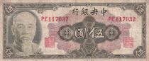 Chine 5 Yuan - Lin Sun - 1945 - P.388