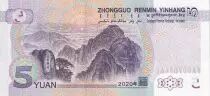 Chine 5 Yuan - Mao - Montagne - 2020 - Série FA - P.NEW