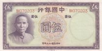 Chine 5 Yuan - SYS - 1937 - Série BH