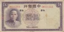 Chine 5 Yuan - SYS - 1937 - Série CW