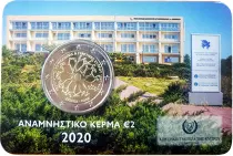 Chypre 2 Euros Comm&eacute;mo. BU Chypre 2020 (Coincard) - 30 ans Institut de Neurologie et de g&eacute;n&eacute;tique de Chypre