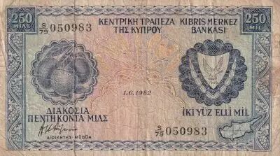 Chypre 250 Mils - Fruits - Mine - 1982 - S�rie S.79 - P.41c