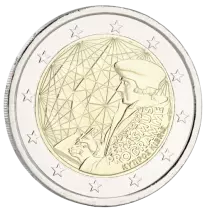 Chypre Pi&egrave;ce 2 Euros Comm&eacute;mo. BU Coincard CHYPRE 2022 - 35 ans du Programme ERASMUS