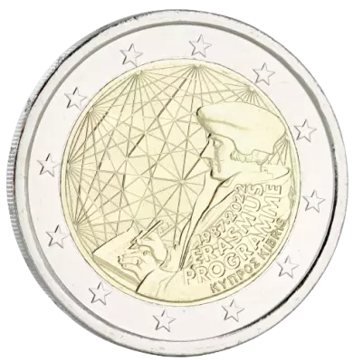 Chypre Pi�ce 2 Euros Comm�mo. UNC CHYPRE 2022 - 35 ans du Programme ERASMUS