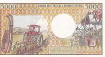 Ciad 5000 Francs - Mask, woman - Agriculture - ND (1984-1991) - Serial C.002 - P.11