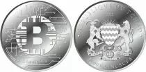Ciad 5000 Francs Bitcoin  - Oz Silver 2022