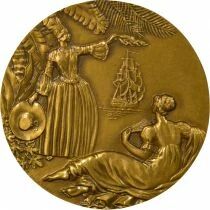 Cie G&eacute;n. Transatlantique - Bronze Medal, SS IAntillles - 1952