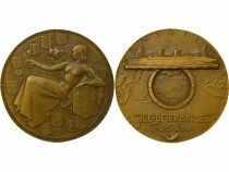 Cie G&eacute;n. Transatlantique - Bronze Medal, SS Ile de France - 1949