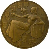 Cie G&eacute;n. Transatlantique - Bronze Medal, SS Ile de France - 1949
