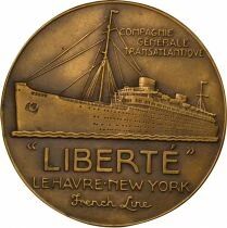 Cie G&eacute;n. Transatlantique - Bronze Medal, SS Libert&eacute; - 1950 / 1961