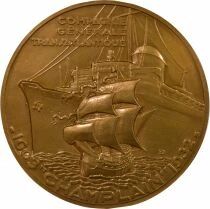 Cie G&eacute;n&eacute;rale Transatlantique - Bronze Medal, SS Champlain - 1974
