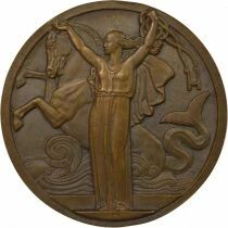 Cie G&eacute;n&eacute;rale Transatlantique - Bronze Medal, SS Normandie - 1935