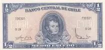 Cile 1/2 Escudo - Bernardo O\'Higgins - ND (1962) - Serial D.28 - P.134