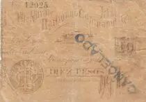Cile 10 Pesos - Nitrate - Railways company - 1891