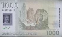Cile 1000 Pesos - I. Carrera Pinto - Torres del Paine National Park - 2025 - Polymer