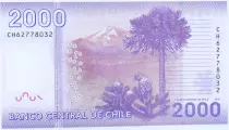 Cile 2000 Pesos Manuel Rodriguez - National parc of Nalcas - 2013 (2016 ) Serial FD Polymer