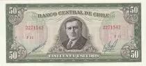 Cile 50 Escudos - A. Alessandri - Central Bank Building - 1962-1975
