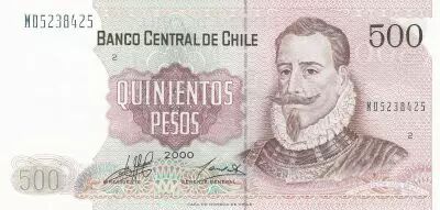 Cile 500 Pesos -  Pedro de Valdivia -  2000 - UNC - P.53