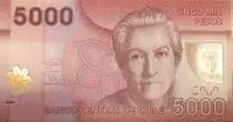 Cile 5000 Pesos - Gabriela Mistral - Nobel Price 1945 - Polymer - 2021 - P.NEW