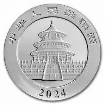 Cina  10 Yuan - Panda 30g - 2024 Argent
