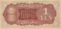 Cina 1 Yen Chine - Japanese occupation - 1940 -  Onagadori - Bloc 15