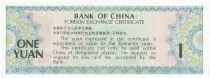 Cina 1 Yuan, Foreign Exchange Certificate - 1979 - Serial CT
