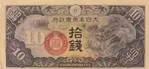 Cina 10 Sen China - Japanese occupation - Dragon - 1940 - Bloc 32