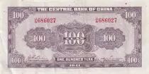 Cina 100 Yuan - SYS - 1941 - Serial UB - P.241a