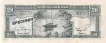Cina 20 Cents - Tchang Kai-chek - Boat - Specimen - 1946 - P.395A