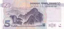 Cina 5 Yuan Mao - Mountain - 2020 - UNC - Serial CH25