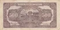 Cina 500 Yuan - Dr. Sun Yat-sen - Serial AXO - 1943