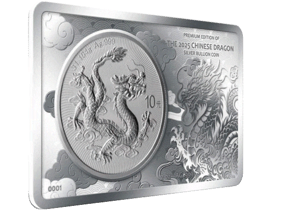 Cina Premium Edition of the Chinese Dragon 2 oz + 1 oz 2026 BU/BE