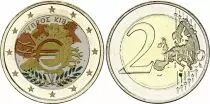 Cipro 2 Euros - 10 years of the Euro - Colorised - 2012